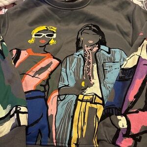 Graphic Print Sweatshirt - Multicolor